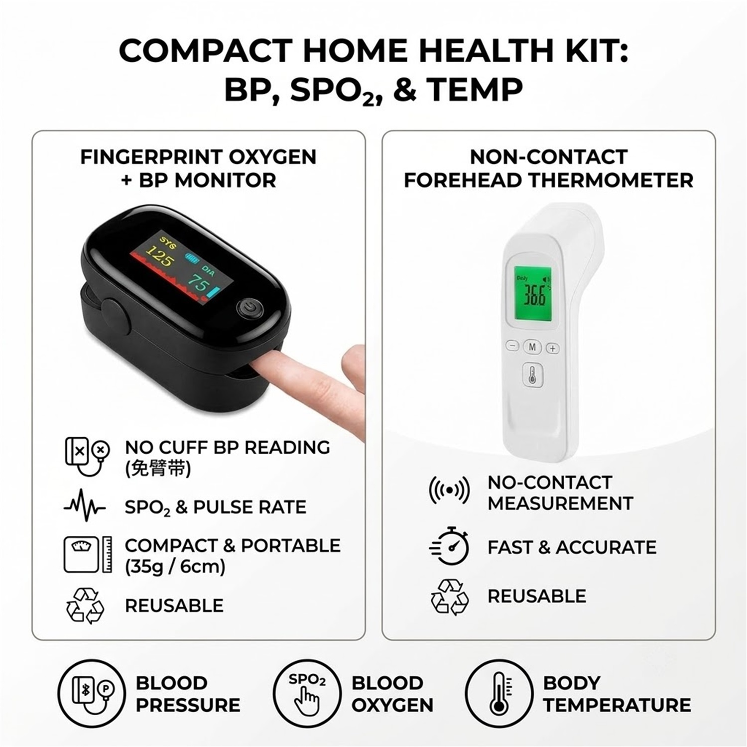 Pulse Oximeter - ميزان حرارة الجسم بالأشعة تحت الحمراء،