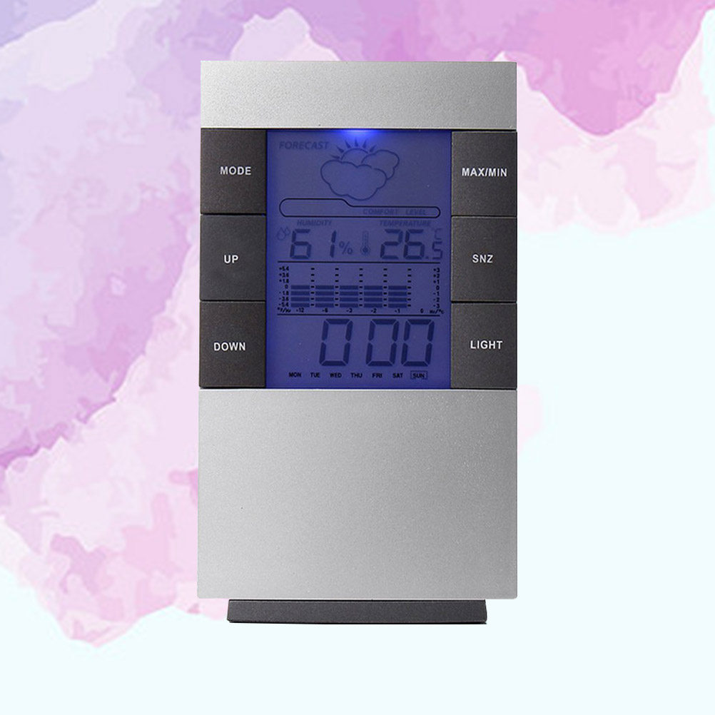 Thermometer Digital - قطعة واحدة: ساعة منبه رقمية بشاشة