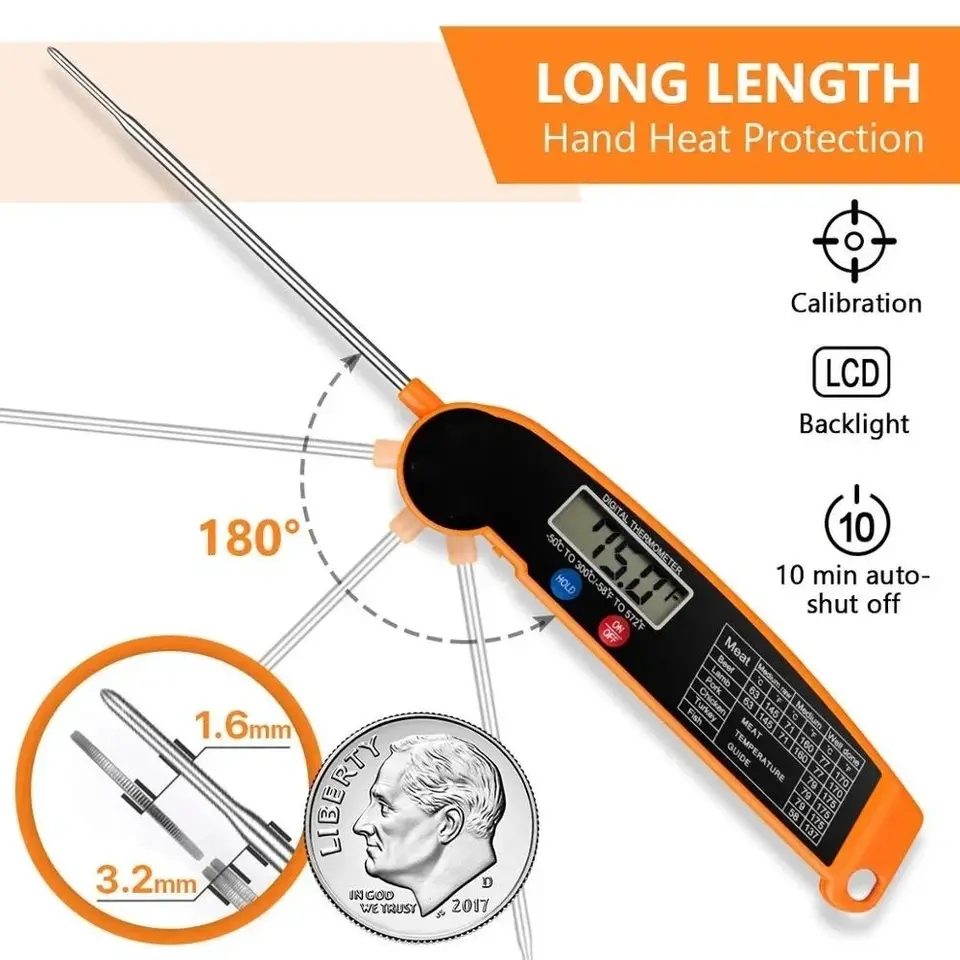 1 قطعة ميزان حرارة رقمي للمطبخ - مراجعة Thermometer Digital وسعره
