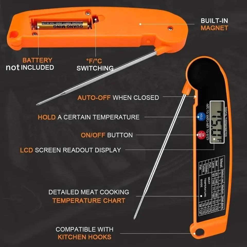 1 قطعة ميزان حرارة رقمي للمطبخ - مراجعة Thermometer Digital وسعره