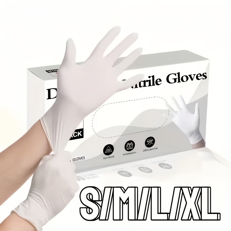 قفازات نتريل بيضاء متينة، مقاو - مراجعة Medical Gloves وسعره